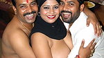 Randi milf with hijab sex with two men in hotel room big boobs threesome tango chamet stripchat