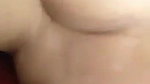 playing with mature boobs inside car