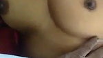 playing with mature boobs inside car