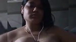 Sexy girl plays with her Big Boobs on video call
