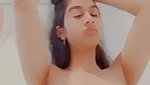 Cute girl making video for lover