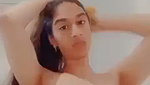 Cute girl making video for lover