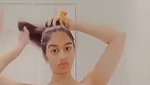 Cute girl making video for lover