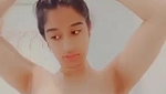 Cute girl making video for lover