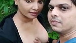 sucking boobs of gf outdoors on selfie cam