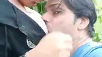 sucking boobs of gf outdoors on selfie cam