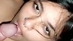 Extremely cute girl giving blowjob so nicely