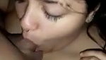 Extremely cute girl giving blowjob so nicely