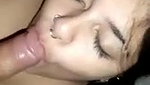 Extremely cute girl giving blowjob so nicely