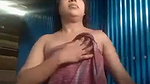cute slum girl recording her own dress change
