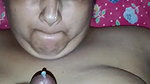 innocent housewife taking cum on her face