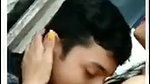 young couple kissing boobs sucking