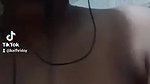 Beautiful cute girl showing on video call