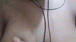 Beautiful cute girl showing on video call