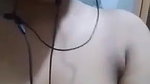 Beautiful cute girl showing on video call
