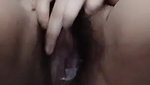 hairy pussy Indian girl fingering with moaning
