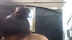 cute Tamil girl bathing on selsfie cam