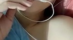 cute skinny girl showing her small tits on VC