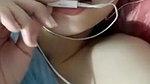 cute skinny girl showing her small tits on VC