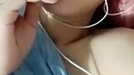 cute skinny girl showing her small tits on VC
