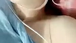cute skinny girl showing her small tits on VC