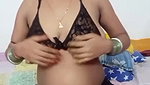 Bengali housewife milking her big boobs on cam