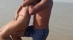 enjoying with busty Desi slut in river