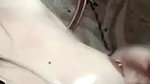 Indian girl showing boobs while bathing nude