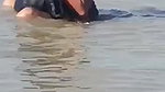 fucking Desi Randi sitting on shallow river bed