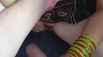 Rajasthani housewife ginving handjob while masturbating pussy