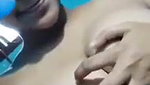 cute girl showing her big round boobs