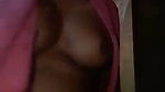 Cute village girl wearing clothes in front of cam