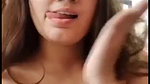 sweet looking girl teasing her lover with sexy nude act