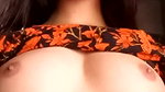beautiful girl showing her sexy soft boobies on selfie cam