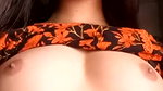 beautiful girl showing her sexy soft boobies on selfie cam