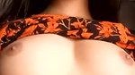 beautiful girl showing her sexy soft boobies on selfie cam