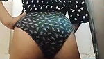 dense hairy pussy girl shows her boobs and ass