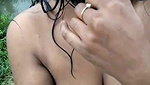 Sexy girl showing outdoor
