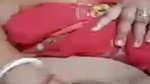 Unsatisfied village Bhabhi fingering her hairy pussy on video call