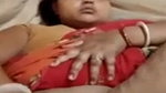Unsatisfied village Bhabhi fingering her hairy pussy on video call