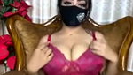Beautiful hot girl with pink color