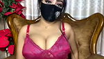 Beautiful hot girl with pink color
