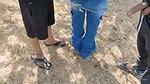 Indian Girl Outdoor Forest Stranger Man Fucking Threesom