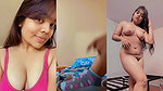 Indian girl riding a dildo