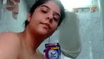 Cute Desi girl bathing nude on selfie