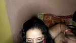 Indian wife dancing nude and giving handjob