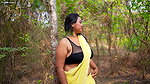 Rusha Showing Armpits & Navel and Bouncing Boobs in Yellow Chiffon Saree Shoot