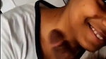 Indian cute girl oiling dick before sex