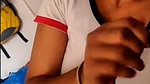 Indian cute girl oiling dick before sex