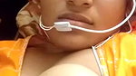 beautiful wife milking her boobs on VC
